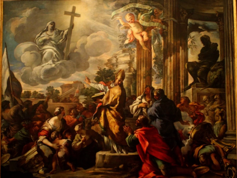 1637-Giovanni Marracci - Predica di San Paolino vescovo in Lucca e distruzione degli idoli Budapest, Szépmuvészeti Mùzeum